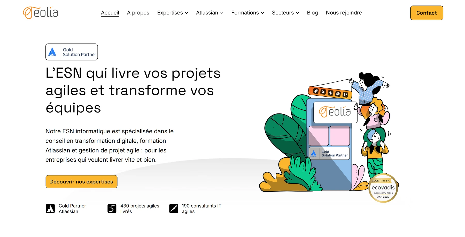 Aperçu du site internet Teolia réalisé par Alexandre