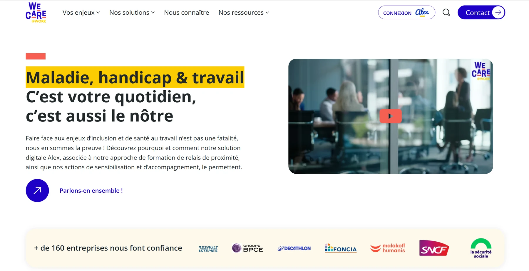 Site internet Wecare@work